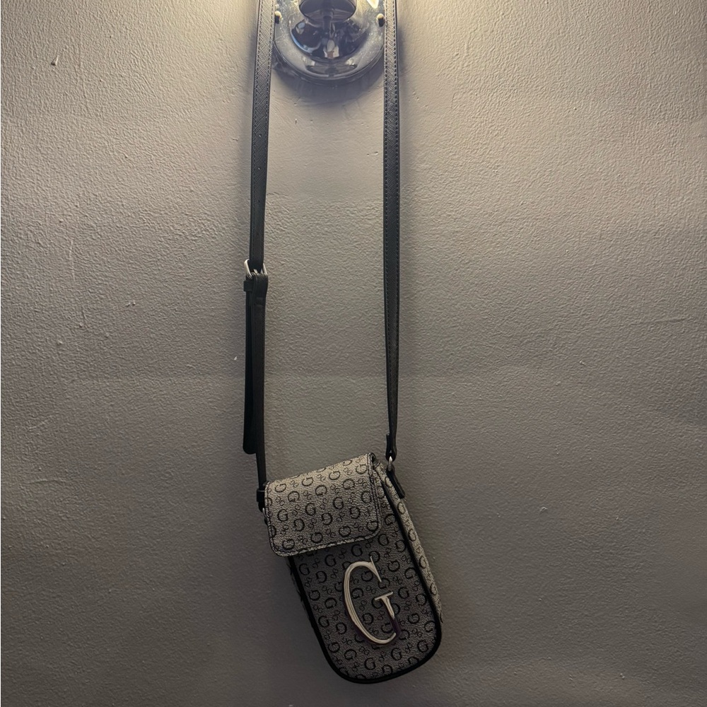 GUESS Monogram Mini Crossbody Bag